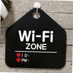 Wi-Fi ZONE 사무실문패 매장안내판-블랙