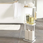 화이트 철제 스탠드형 선반