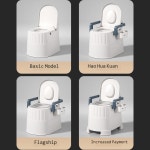 휴대용 캠핑 변기 쿠션 특수 군중 장애인 컴파 더블 조절 모바일 높이 이동식