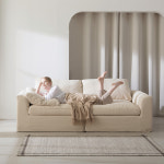 버즈가구 샌디비치 모듈 오가닉 등받이 패브릭소파