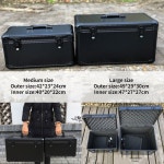 블랙 알루미늄 박스 대형 내화 카메라 보드 하드 보관함 드론 RC카 미디엄 스펀지 공구함 파티션 케이스 비싼 2 상자 도구함 미드 사이즈 파티션