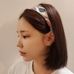 실크 감촉 에르 패턴 머리띠