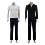 남자댄스복상의 댄스스포츠 모던댄스 재즈바지 국산 집업긴팔