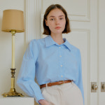 YUPPE 엽페 스틸 코튼 셔츠 스카이블루