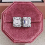 럭셔리 컬러 지르콘 스터드 귀걸이 여성용 여자 파티 선물 쥬얼리 Z7 2023