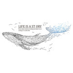 인테리어 포인트벽지 고래 대형 벽스티커 월스티커