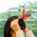 홈파티 헤어밴드 생일 축하 소품 스프링 꼬불 머리띠