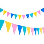 펠트삼각파티가랜드 마카롱 생일 축하 캠핑 장식