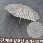 여름철 장마철 5단 체크 양산 우산 양우산
