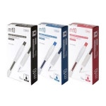 M10 초저점도펜 1 흑 청 적 x12개