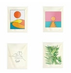 모노기와 심플디자인 식물테라피 작은창 벽장식 패브릭포스터 가림막커튼