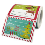 크리스마스 산타 친구들 1롤 250개