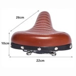 로드 바이크 시트 부드럽고 넓고 자전거 안장 빈티지 가죽 패드 스프링 사이클링 부품