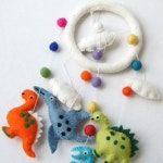 펠트 드리밍 모빌 유아용 아기침대 장난감 핸드메이드