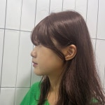 시스루뱅 앞머리 부분가발 짙은갈색