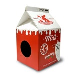 테비 밀크하우스 스크레쳐-딸기우유 장난감 숨숨집