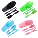 4Pcs 정원 재배자 키트 파종 삽 특종 양동이 분재 묘목 드릴링 도구