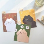 무유무유 고양이빵집 노란꽃 목화 민들레 엽서