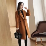 중년여성 슬림 롱 모직코트 40대 하프코트