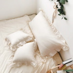 올리버하우스 올리버하우스 에스더 광목 침대등받이 프릴 대형 쿠션커버 110X60