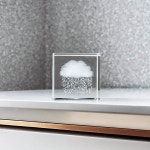 비 구름 크리스탈 큐브 장식 인테리어 소품