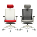컴즈 화이트바디 메쉬 사무용 컴퓨터 의자 C507WH