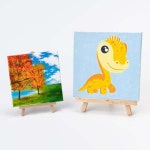 민화샵 삼각 원목이젤 받침대 중