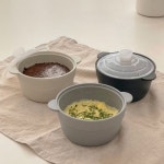 실리샵 국산 실리콘 조약돌 계란찜용기 뚜껑 전자레인지 오븐 사용가능 - 찜용기 라이트그레이X2