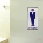 아트사인 GENTLEMEN 200x100mm 안내판 화장실 H1801