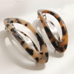 제이로렌 프랑스 타원 반머리 호피 자동헤어핀 H0874