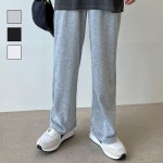 남성 깔끔한 기본 와이드 스타일 데일리 바지