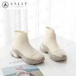 애슬릿 애슬릿 여성 어글리 슈즈 니트 삭스 부츠