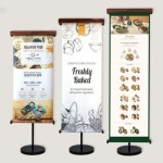 철재 배너 입간판 카페 광고판 루프 배너 거치대