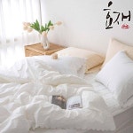 투유 요빌 오가닉면 레이스자수 차렵이불 베개세트 Q by효재