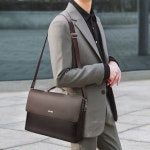 쿨샵 남성 서류가방 깔끔한 플랩백 오피스 숄더백