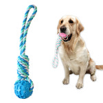펫투유 우쭈쭈 덴탈 로프볼 뼈모양 훈련용 장난감