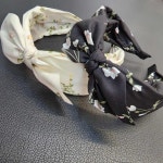 넓은 여성 리본 와이드 머리띠 반다나