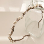 제이로렌 엔틱 진주 웨이브 헤어밴드 H0883