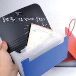 청운 칼라컬렉터 13칸 미니 도큐멘트화일 통장첩 10개