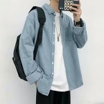 남성 셔츠 2컬러 청남방 긴팔 긴팔셔츠 데님셔츠 데님