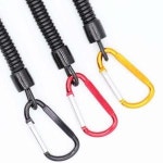 레저 업무 카리비너 스프링줄 키링 핀온릴 1P 크롬 1145-1 OC1145