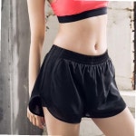 여자 2겹 반바지 트레이닝 레쉬가드 운동복 요가복