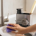 주방 싱크대 정리 디스펜서 수세미 거치대 세제 펌프