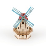 YO 미니 풍차 나무조립키트 우드프라모델 나무모형만들기 나무조립 3D퍼즐 YM578