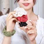 팬시닷지 곱창머리끈 곱창밴드 스크런치 머리끈 크림