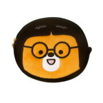 B패밀리 원형 파우치 안경 곰돌이 동전 지갑