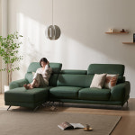 보니애가구 아델라 4인 헤드레스트 천연 소가죽 소파