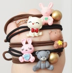 브라운 곰돌이 머리끈 헤어밴드