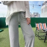 TR 솔리드 라운지 밴딩 요가 팬츠