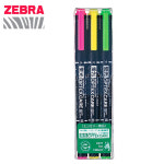 제브라 옵텍스 양면 형광펜 3색 세트 WKCR1-3C
